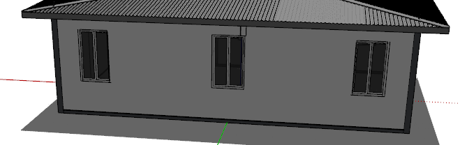 灰色带双开门活动板房su模型-图二