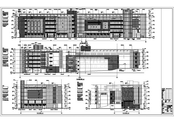 5层商场商业中心建筑设计施工图-图二
