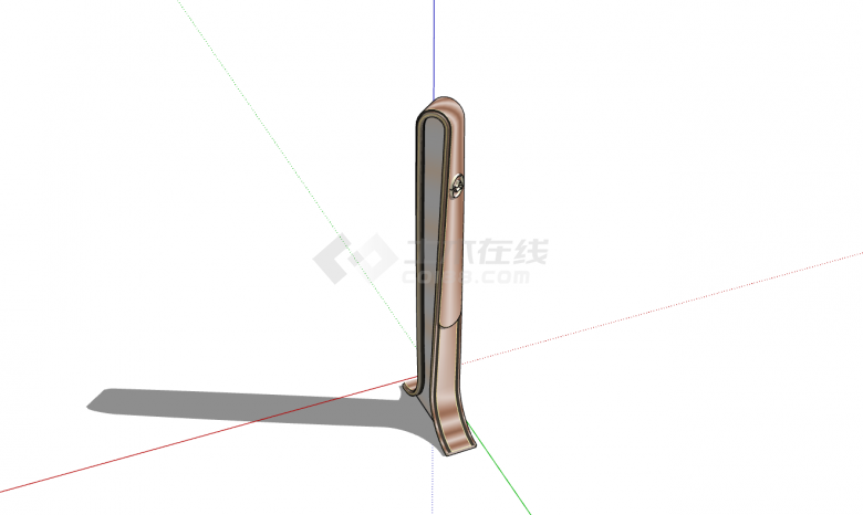 豪华圆润纯色指示牌su模型-图二