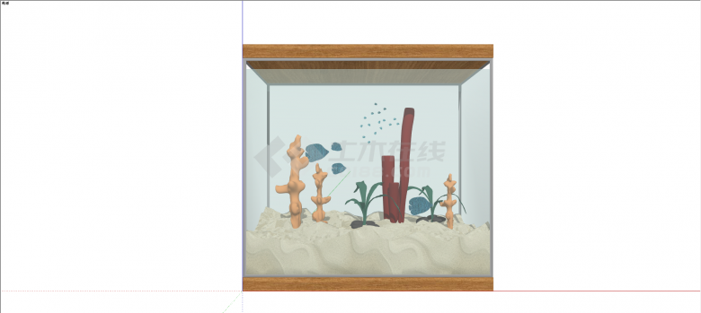 现代都市仿海洋生态鱼缸 su模型-图二