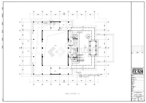 某某建筑六贤殿二夹层防火门监控-消防电源监控及电气火灾监控系统平面图CAD图-图一