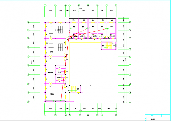 某地宿舍电气设计图CAD图纸_图1
