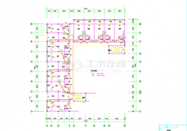 某地宿舍电气设计图CAD图纸-图二
