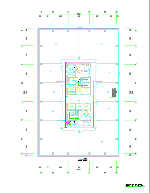 某地塔楼A弱电平面图CAD图纸_图1