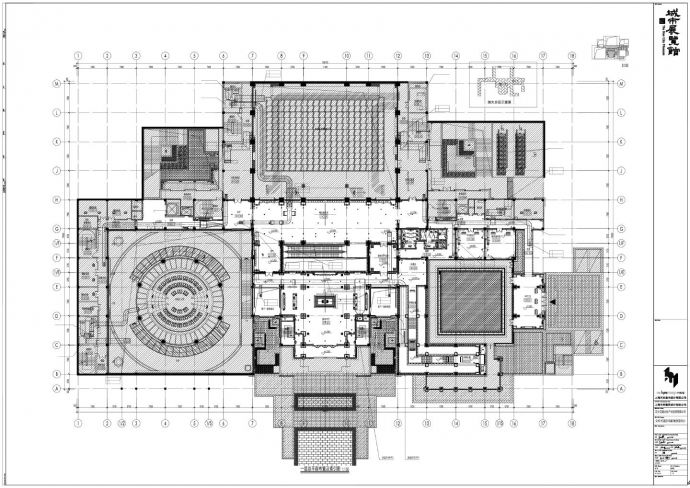 某某建筑一层总平面平面图CAD图 _图1