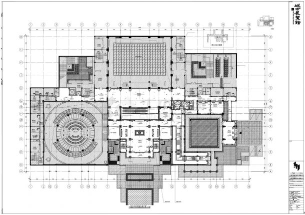 某某建筑一层总平面平面图CAD图 -图二