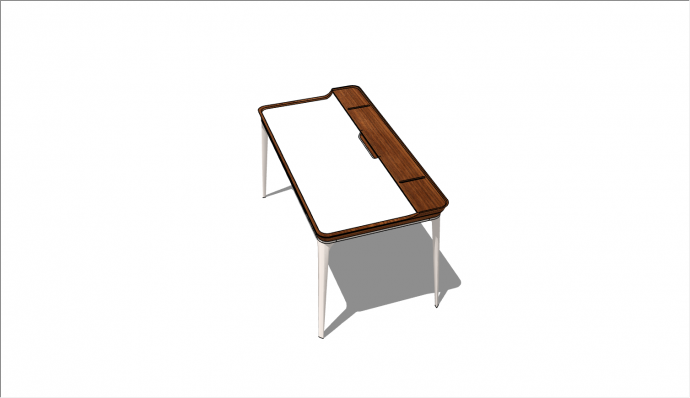 桌面前端隆起书桌的SU模型_图1