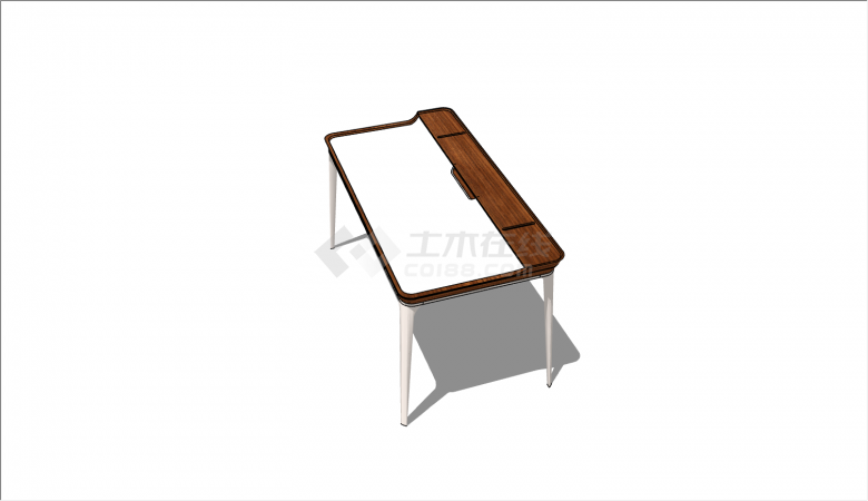 桌面前端隆起书桌的SU模型-图一