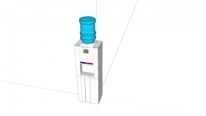 生活用品桶装饮水机su模型_图1
