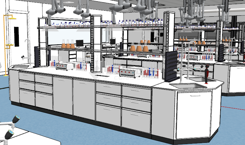 化学实验室教室su模型-图一