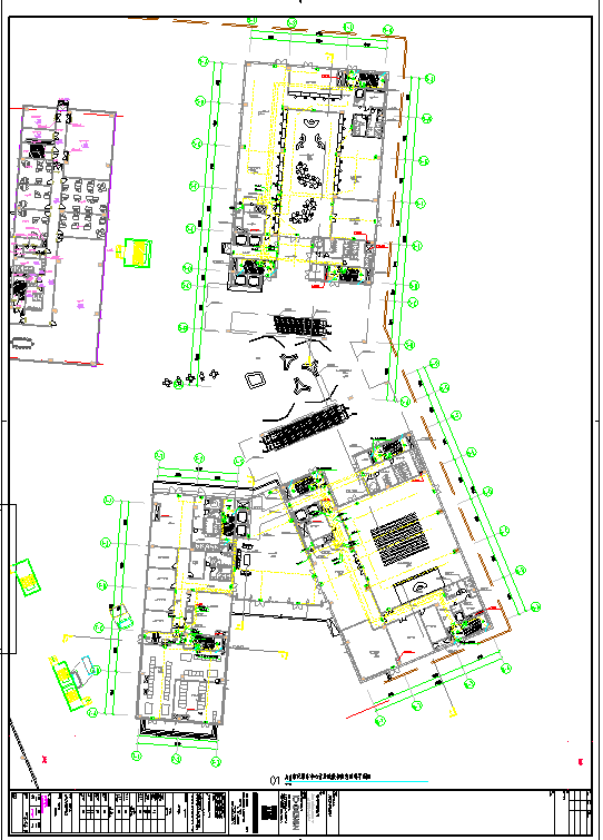 某地区市民服务中心A栋应急疏散照明平面图详图_图1