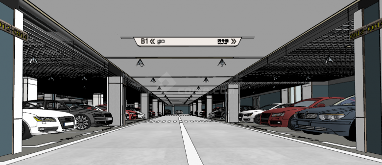  Su model of underground garage in parking lot of high-end community - Figure 2