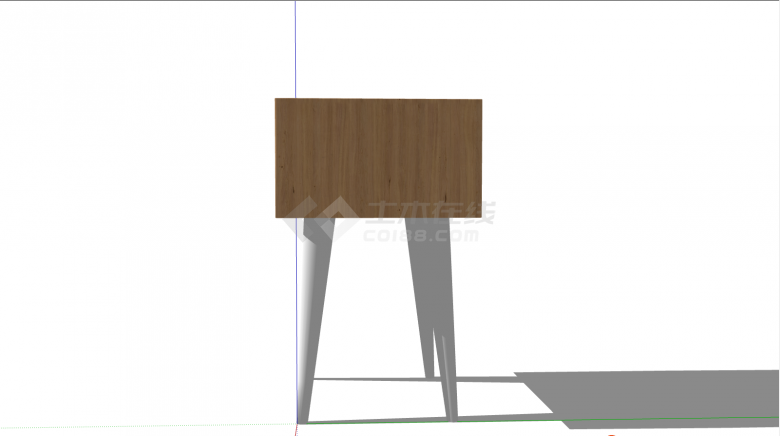 四角方型床头柜设计su模型-图二