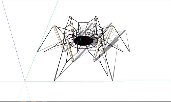 蜘蛛圆型小型爬爬网su模型_图1