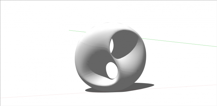 现代抽象圆状雕塑su模型_图1