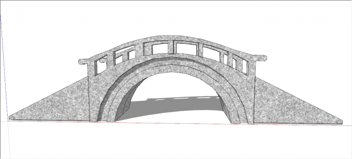 新奇古老中式廊桥su模型_图1