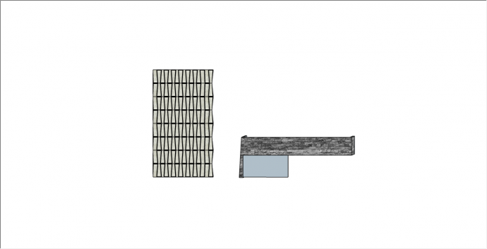 表面凹凸的灰色的穿孔板建筑表皮su模型_图1