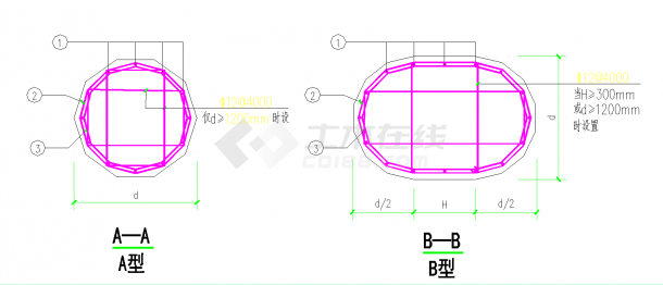 某地中国铁建国际城G组团机械停车楼项目-结施CAD图纸-图二