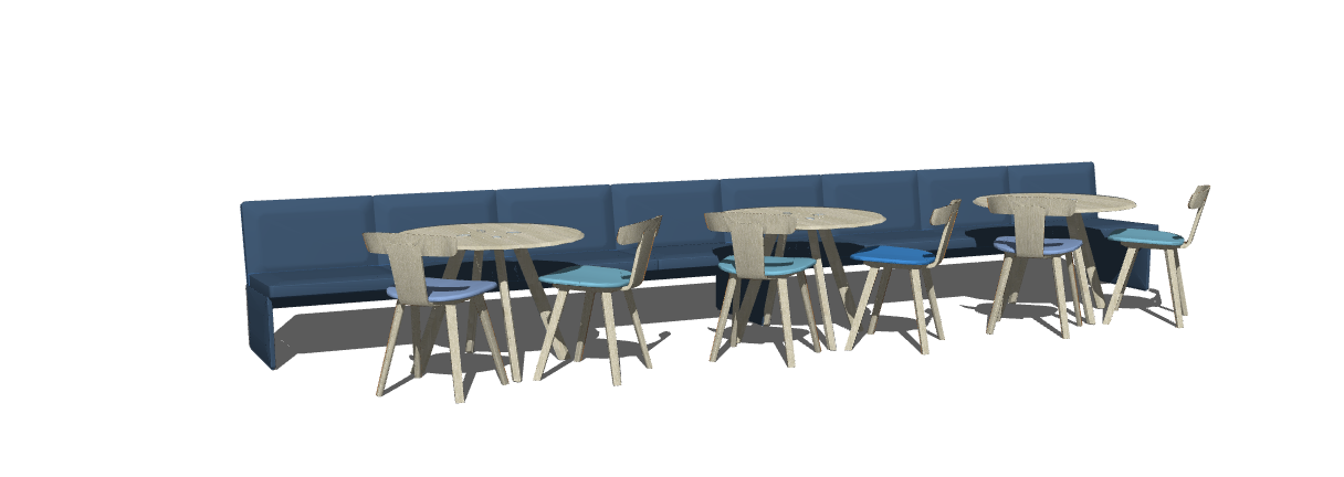 西餐厅卡式桌椅su模型