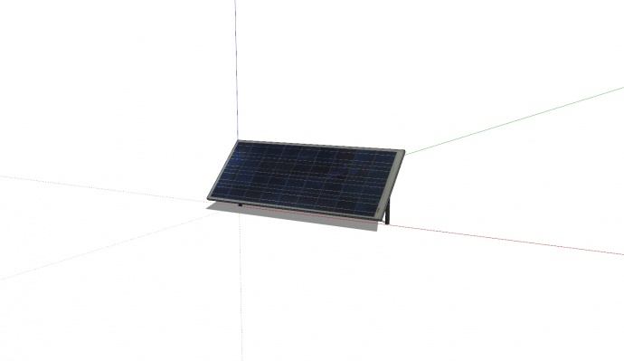太阳能电池板单个深蓝su模型_图1