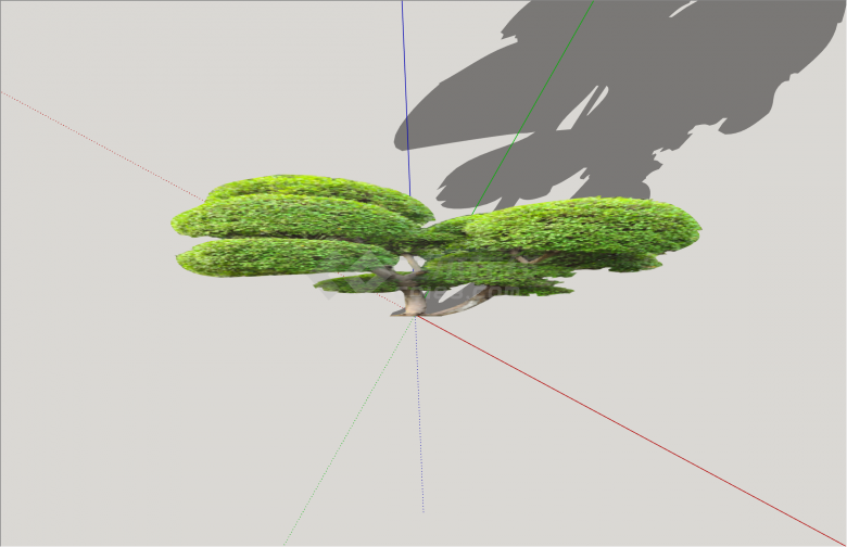 球状精美2D造型景观树组合su模型-图一