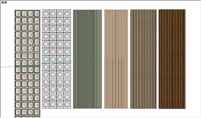现代多种款式木饰面护墙板su模型_图1