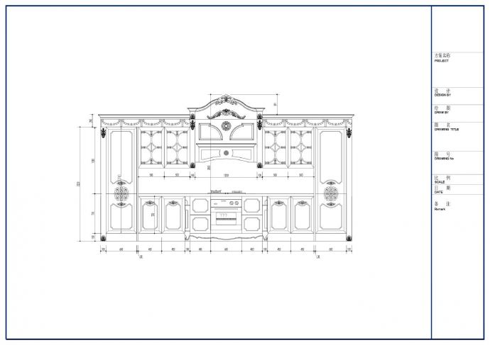 某某建筑橱柜结构平面图CAD图_图1