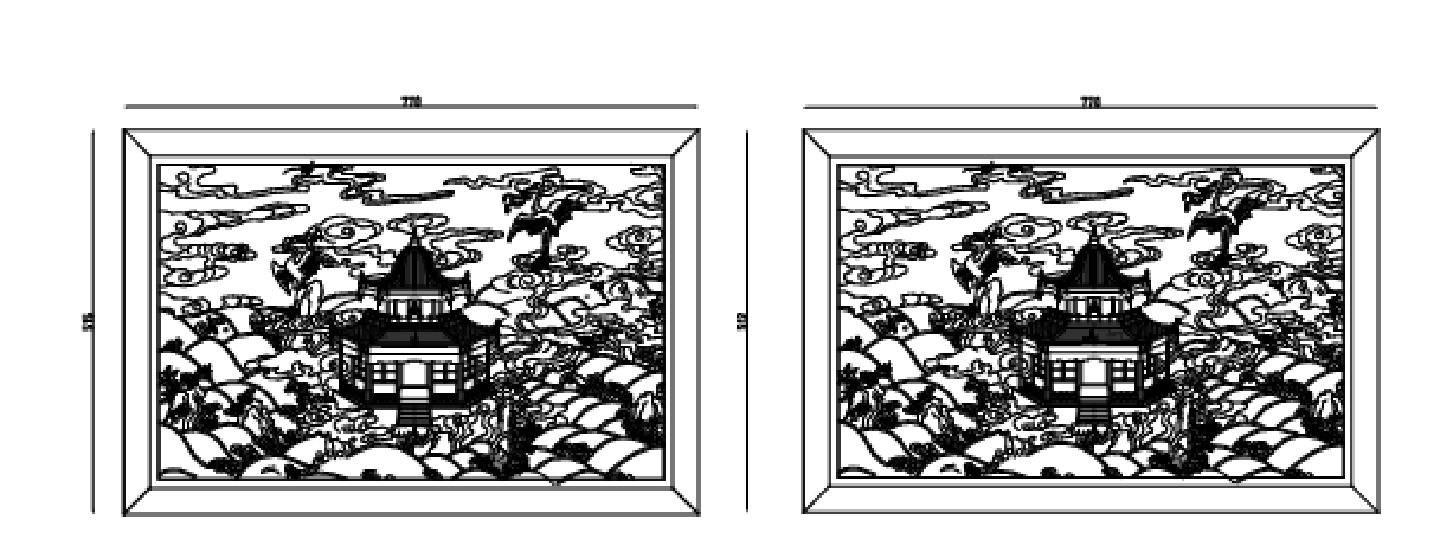 某地经典款挂屏结构设计图