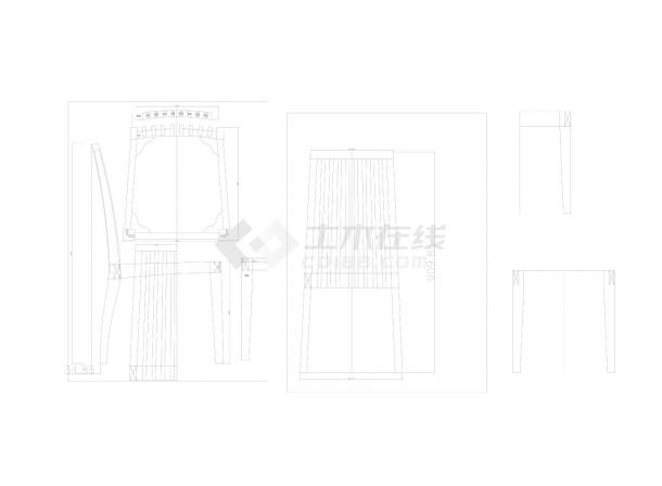某新中式拉布餐椅设计图纸-图一