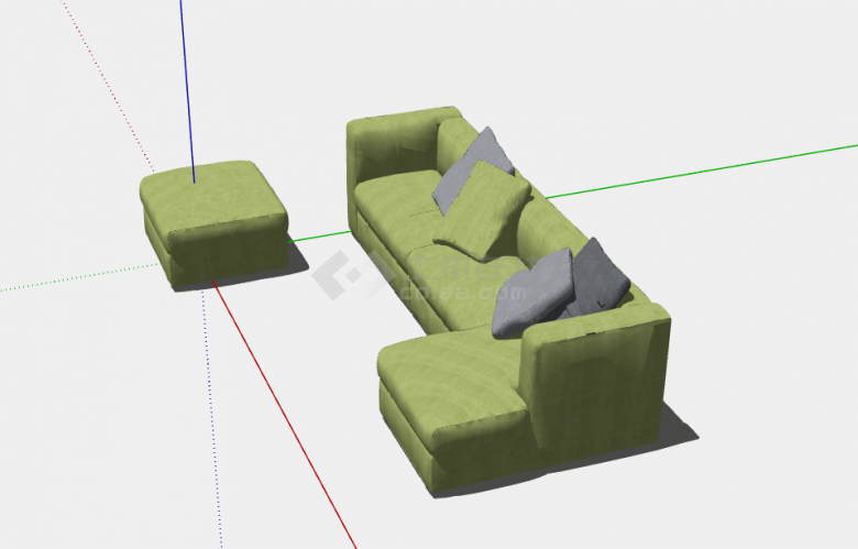 独立小沙发可坐单人组合沙发的SU模型-图一