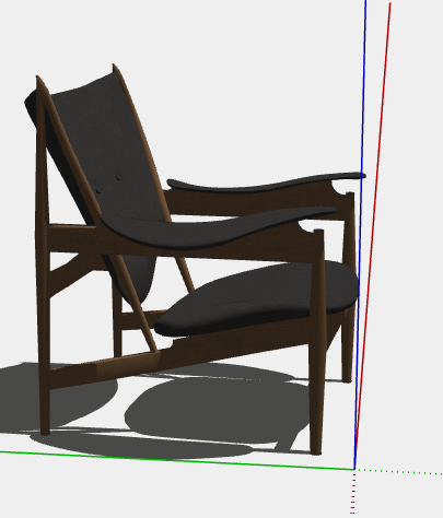 老人用较矮方便坐手扶椅子的SU模型-图一