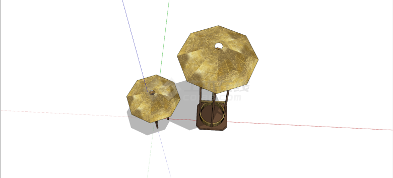 中式黄色系艺术配饰su模型-图二
