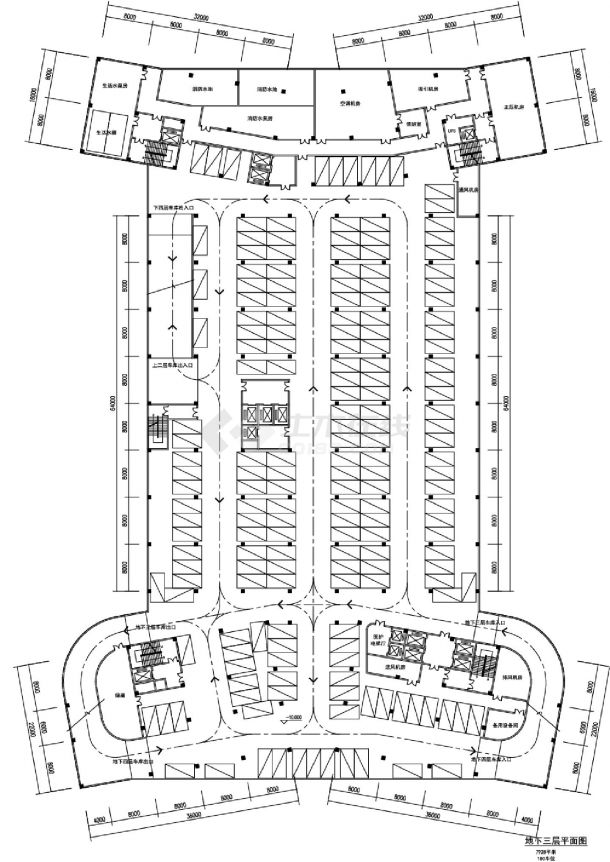 空军总医院-地下室平面CAD图-图二