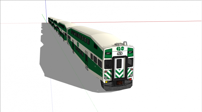 加拿大绿色城市火车su模型_图1
