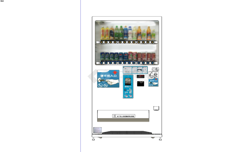 白色柜体简易自动售货机su模型-图一