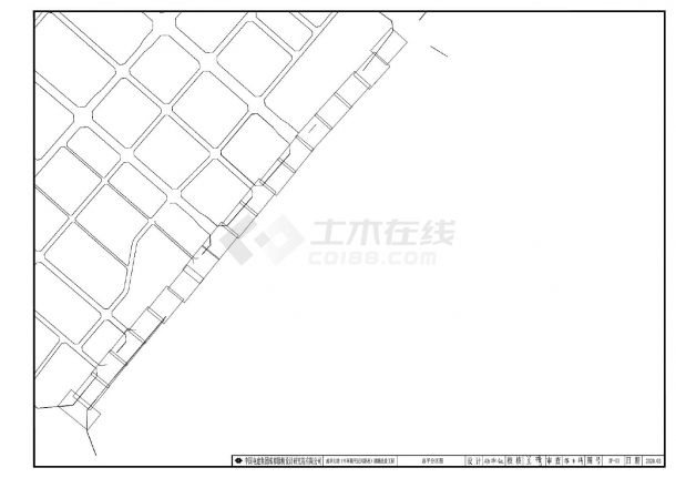 某地道路改造工程总平面图及分区平面图-图一