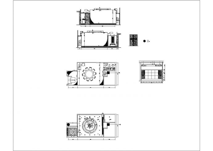 某星级酒店餐厅包厢施工CAD设计构造完整图纸_图1