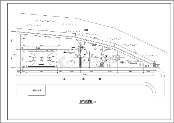 某小公园园林绿化规划设计cad总平面施工图（含铺装、电气、给排水等设计）-图一