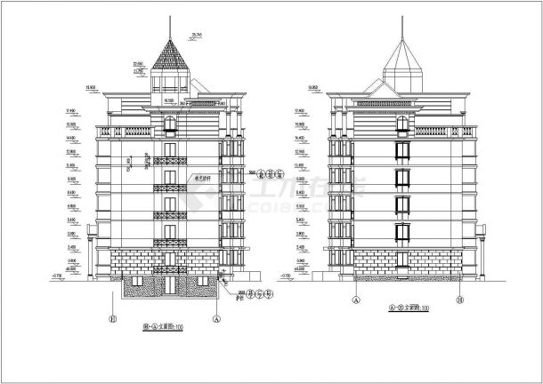 某多层框架结构高档住宅楼设计cad全套建筑施工图（甲级院设计）-图一