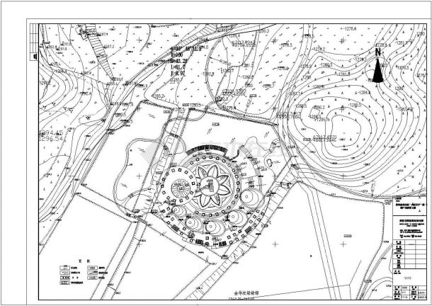 贵阳某公园雕塑广场设计cad全套景观施工图（含设计说明）-图二
