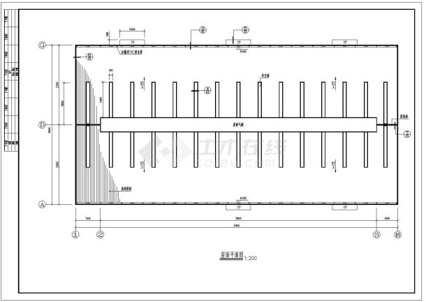 某单层轻钢结构厂房设计cad全套结构施工图（含设计说明，含建筑设计）-图一