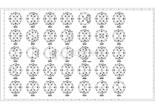 某大跨度球壳网架工程设计cad全套结构施工图（含设计说明）-图一