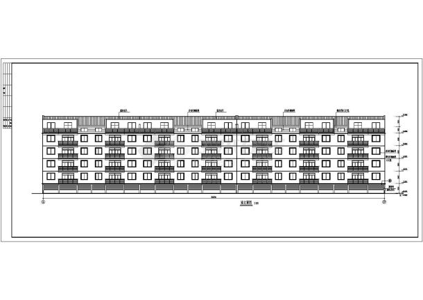 某四层带阁楼层砖混结构住宅楼设计cad全套建筑施工图（含设计说明）-图二