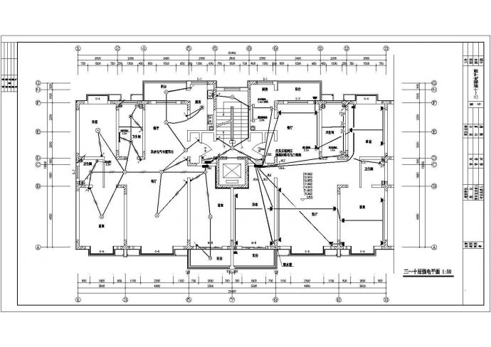 某高层剪力墙结构住宅楼配电设计cad全套电气施工图（含设计说明，含弱电设计）_图1