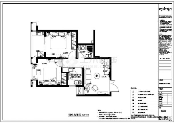 某地凯隆地产样板房116欧式风格家装设计完整施工图 -图二