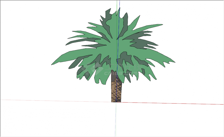 现代海南椰子树乔木su模型-图二