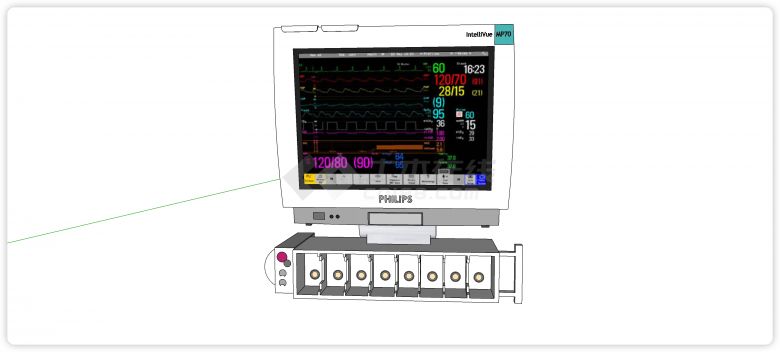 心率血氧电脑医疗器械su模型-图二