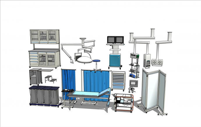 多种常用现代医疗设备集合su模型_图1
