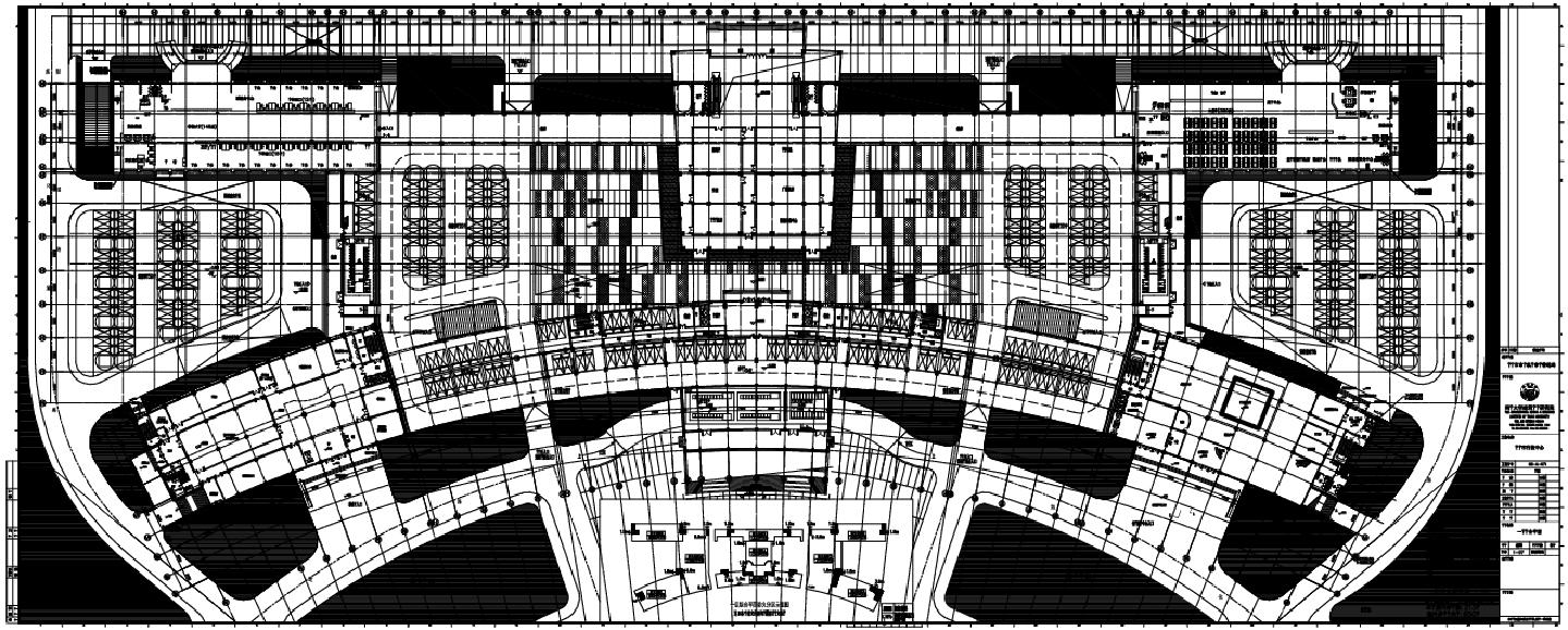 某行政楼多层建筑组合平面图