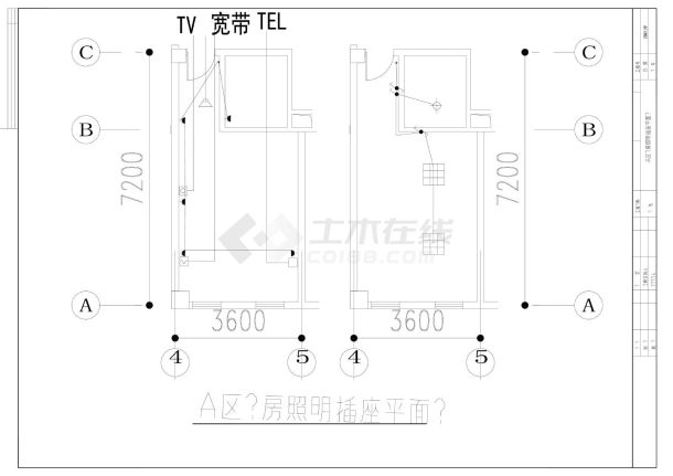 某酒店库房照明系统设计图-图一